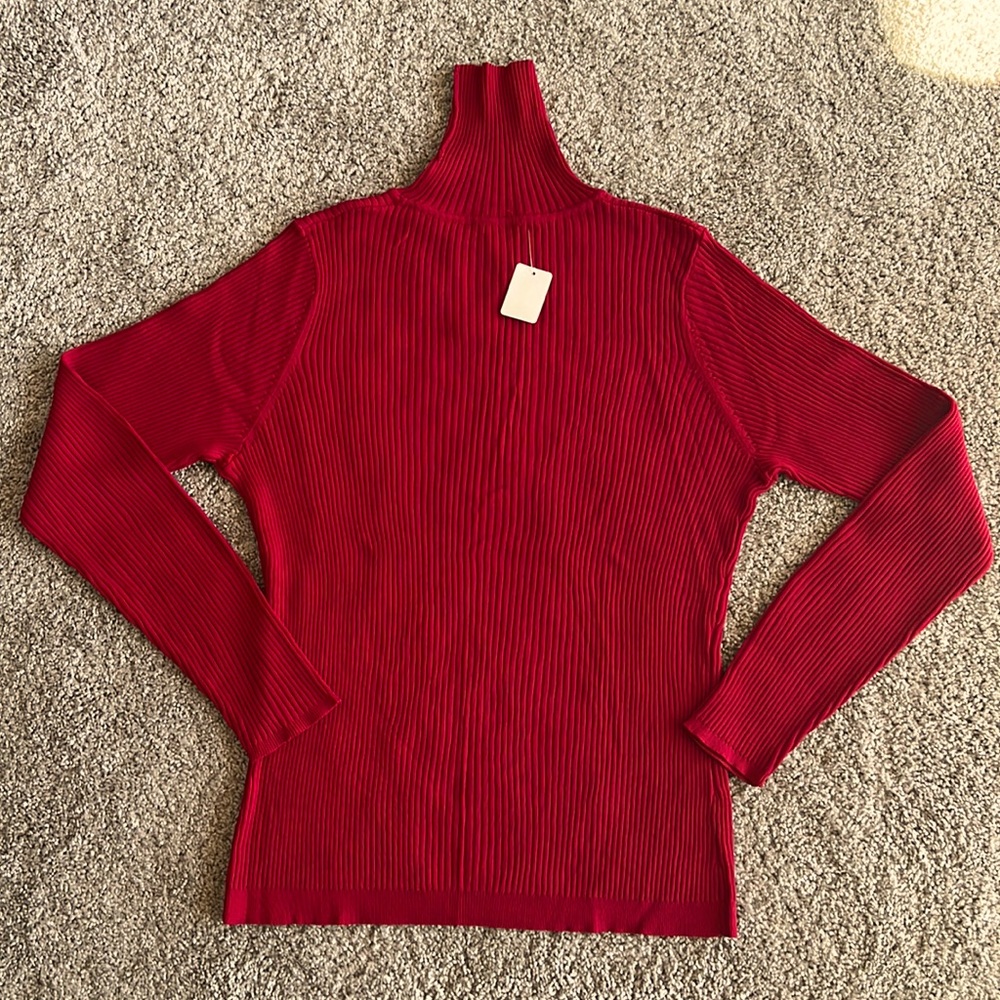 Red Turtleneck Sweater